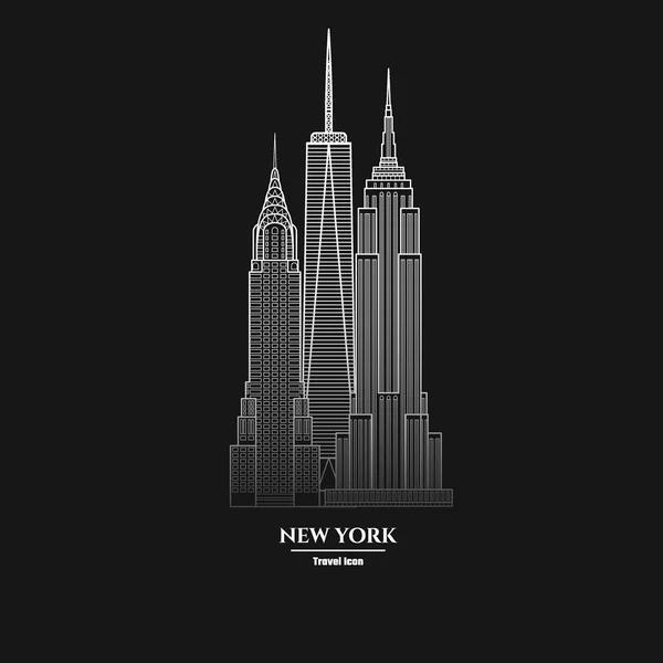 New York Skyscraper Icon  1 — 스톡 벡터