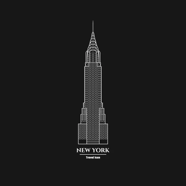 Ícone de arranha-céus de Nova York 1 —  Vetores de Stock