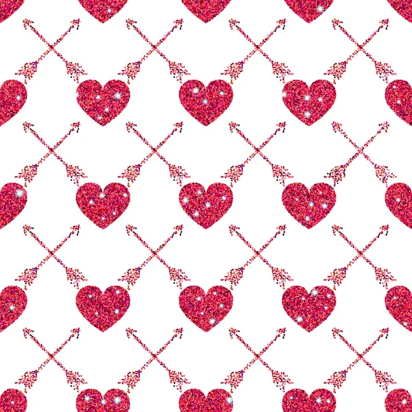 Valentine Heart Seamless Pattern 1 — Wektor stockowy