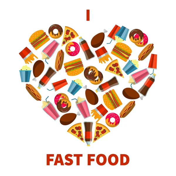 Ícone de fast food — Vetor de Stock