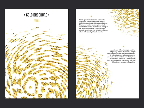 Golden Brochure  Template 1 — ストックベクタ