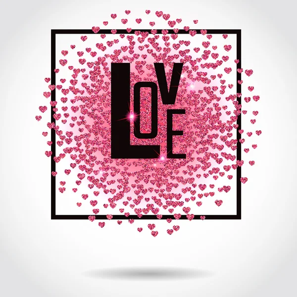 Valentines day Sparkle card 1 — Stock vektor