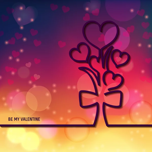 Outline Valentines day 1 — Stockvector