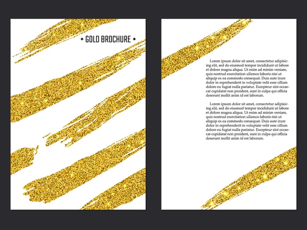 Golden Brochure  Template 1 — Stockový vektor