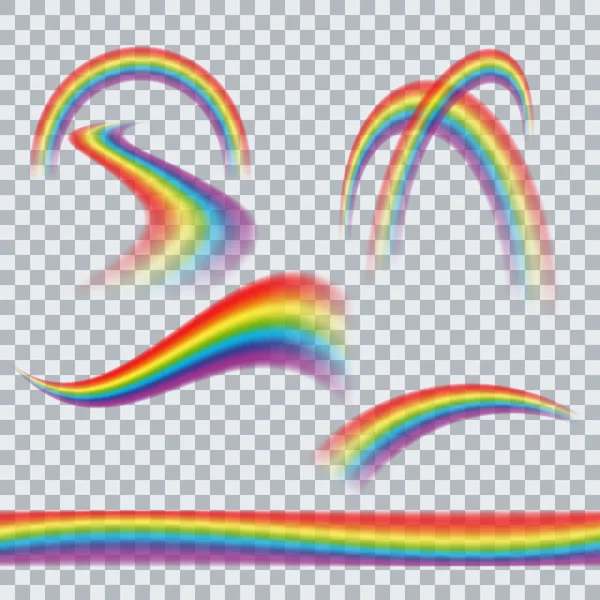 Regenboog geïsoleerd vorm 1 — Stockvector