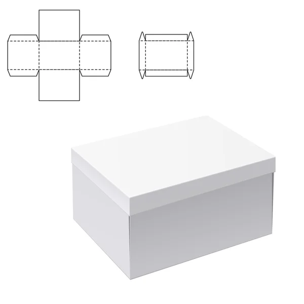 Caja blanca Mock up 1 — Vector de stock