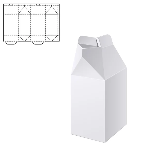 牛乳やジュースのクラフト ボックス A — ストックベクタ