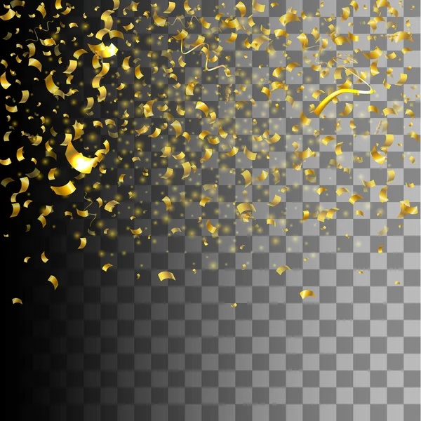 Confetti decoration Gold 1 — Stok Vektör