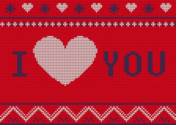 St. Valentines Ugly sweater A — Wektor stockowy