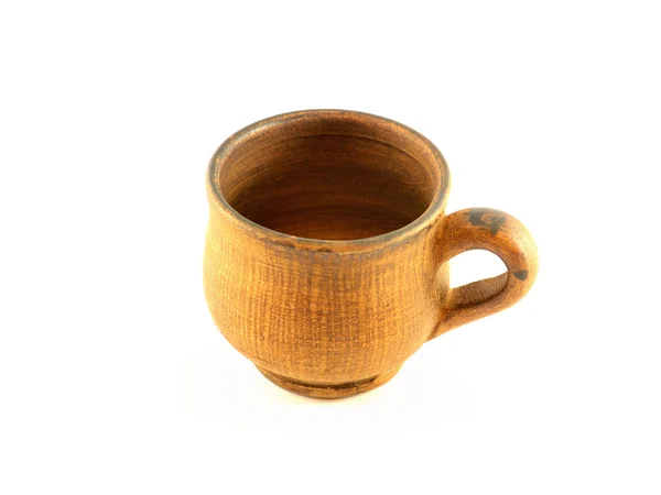 Isolated image. Clay coffee cup — Stock Photo, Image