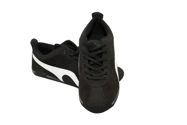 Sapatos pretos no fundo branco — Fotografia de Stock