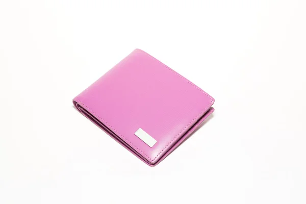 Pink wallet isolated on white background — Stock Photo, Image