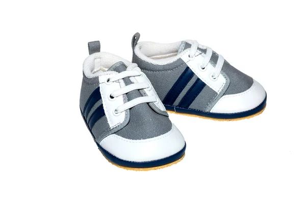 Schuhe Baby isoliert auf weißem Hintergrund. — Stockfoto