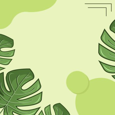 Yeşil yaprak arkaplanının vektör çizimi. Yeşil yapraklar. Estetik arka plan. Yumuşak yeşil renkler. Yeşil yapraklar şablonu. Pürüzsüz yeşil renk. Doğal konsept.