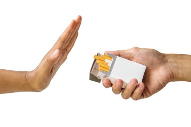 Dünya Tütünsüz Günü, sigara içmeyi bırak, Kadın sigaraya karşı. Beyaz arka plan