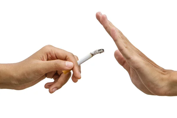 World Tobacco Day Stoppen Met Roken Concept Man Tegen Sigaretten — Stockfoto