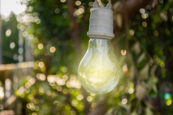  Bokeh arka plan, S ile bahçe dekorasyon için lamba