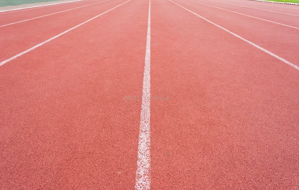 Laufstrecke im Stadion oder Sportgelände — Stockfoto