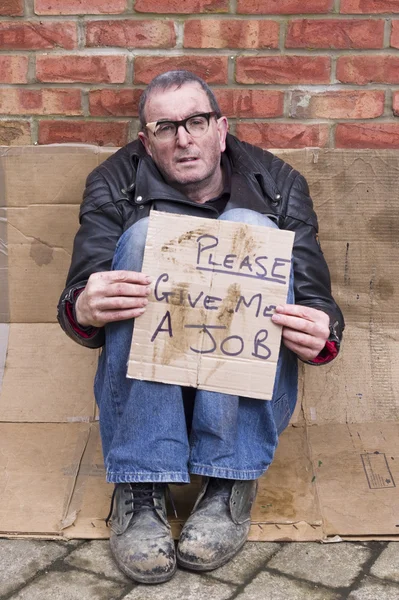 Hombre sin hogar y sin empleo — Foto de Stock