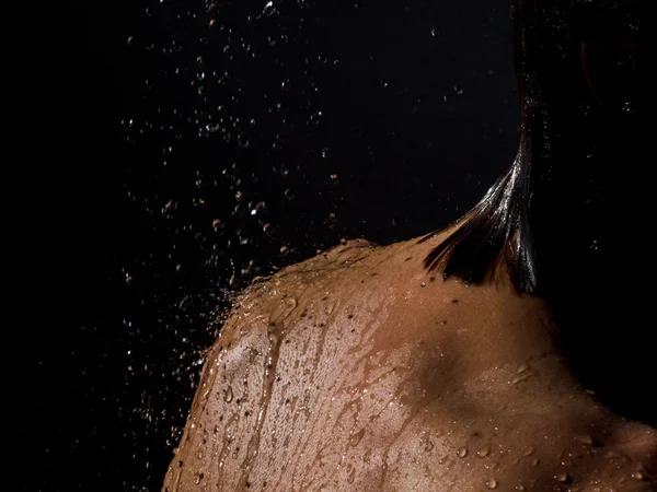 Woman Shower Waterdrops — Stock Photo, Image