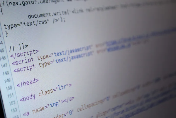 HTML kodu ekranda