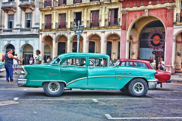 Ein Retro Auto Der Stadt Havanna Auf Kuba — Stockfoto