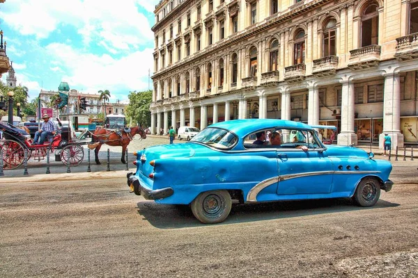 Coche Retro Ciudad Habana Cuba —  Fotos de Stock