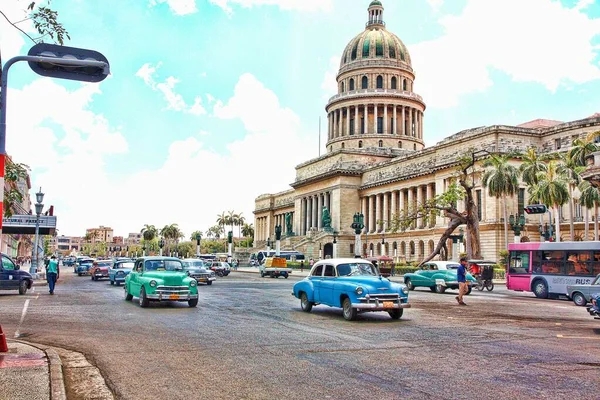 Samochód Retro Hawanie Kubie — Zdjęcie stockowe