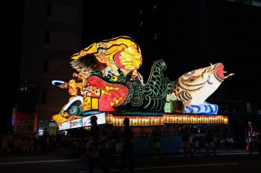 Aomori Bölgesi Nebuta, Japonya 2013 Ağustos. Aomori her yaz 