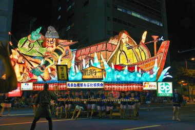 Aomori Bölgesi Nebuta, Japonya 2013 Ağustos. Aomori her yaz 