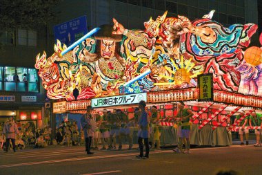 Aomori Bölgesi Nebuta, Japonya 2013 Ağustos. Aomori her yaz 