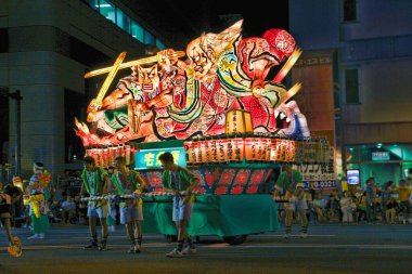 Aomori Bölgesi Nebuta, Japonya 2013 Ağustos. Aomori her yaz 