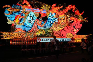 Aomori Bölgesi Nebuta, Japonya 2013 Ağustos. Aomori her yaz 