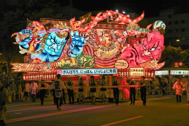 Aomori Bölgesi Nebuta, Japonya 2013 Ağustos. Aomori her yaz 