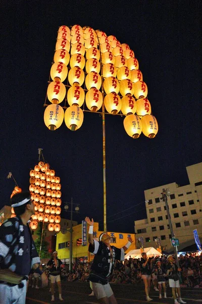 Akita Japonia Sierpień 2013 Akita Kanto Japoński Festiwal Obchodzony Sierpnia — Zdjęcie stockowe