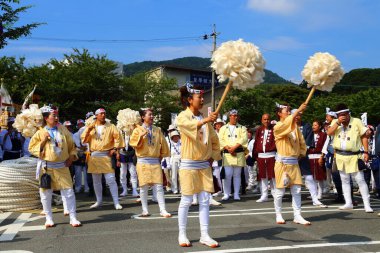 Ise, Japonya, Ağustos 2013. Ise Büyük Tapınağı, güneş tanrıçası Amaterasu 'ya adanmış bir Shinto tapınağıdır. Ise Yenilenme (Shikinen Sengu) her 20 yılda bir olur.
