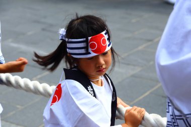 Ise, Japonya, Ağustos 2013. Ise Büyük Tapınağı, güneş tanrıçası Amaterasu 'ya adanmış bir Shinto tapınağıdır. Ise Yenilenme (Shikinen Sengu) her 20 yılda bir olur.