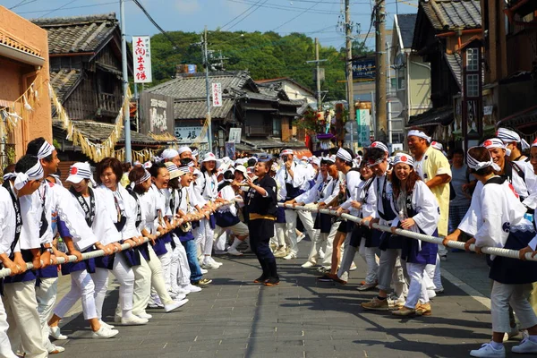 Ise, Japonya, Ağustos 2013. Ise Büyük Tapınağı, güneş tanrıçası Amaterasu 'ya adanmış bir Shinto tapınağıdır. Ise Yenilenme (Shikinen Sengu) her 20 yılda bir olur.