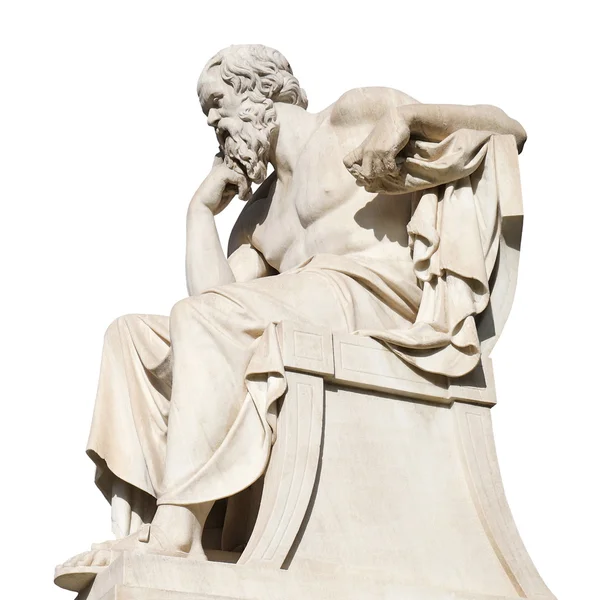 Статуя Сократа в Афинской академии — стоковое фото