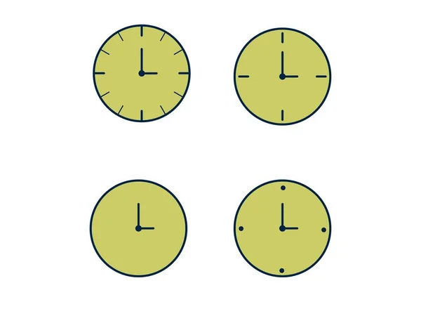 Icônes Timers Ensemble Modèle Vectoriel — Image vectorielle