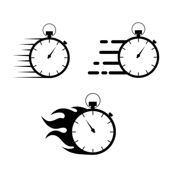 定时器 时钟隔离设置图标 标签烹调时间 矢量图解 倒计时矢量图标设置 以平面样式设置的秒表图标 数字计时器 — 图库矢量图片
