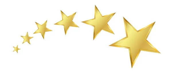 Illustration Vectorielle Étoiles Dorées Avec Maille Dégradée Isolée Sur Fond Vecteur En Vente