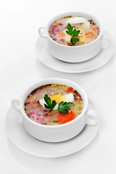 Polský Žůrek, velikonoční polévky. Royalty Free Stock Obrázky