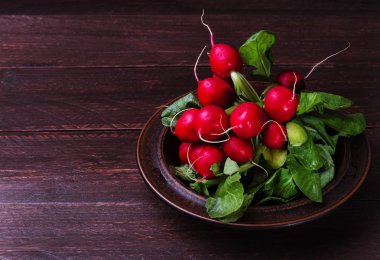 Turp karanlık bir arka plan üzerinde