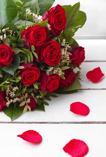 Červená růže Valentýn. Stock Snímky
