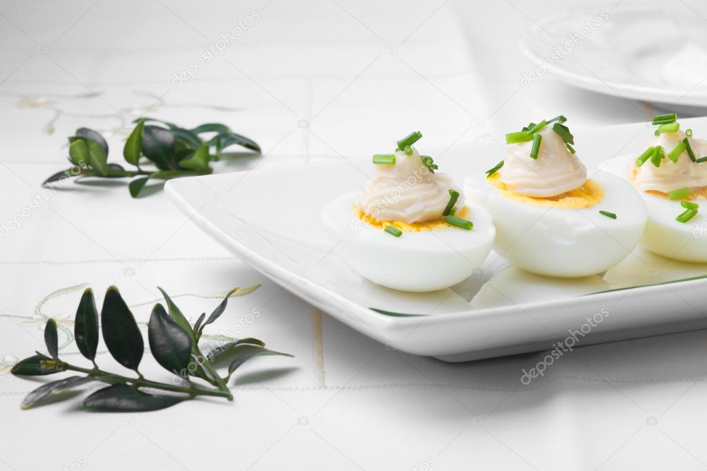 Eggs Boiled With Mayonnaise.