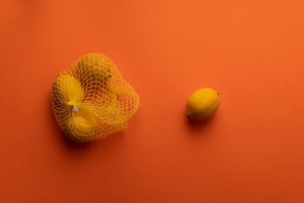 Minimal style. Minimalist Fashion photography. Lemon. Vitamin C. Creative minimal art