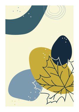 Bohem kolaj duvar izleri. Orta Çağ Modern Tasarımı. Çiçek posterleri. Vektör çizimi. Boho estetik soyut botanik duvar resimleri posterleri. İskandinav tasarımı, doğal doğal renkler.