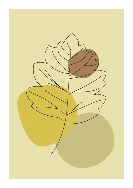 Чешские Коллажные Настенные Отпечатки Современный Дизайн Середины Века Плакаты Растений — стоковый вектор