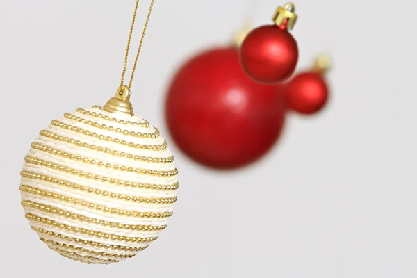 Christmas balls of various colors hanging — Stock Photo, Image